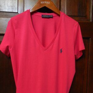 Ralph Lauren V Neck Tee Short Sleeve Size M